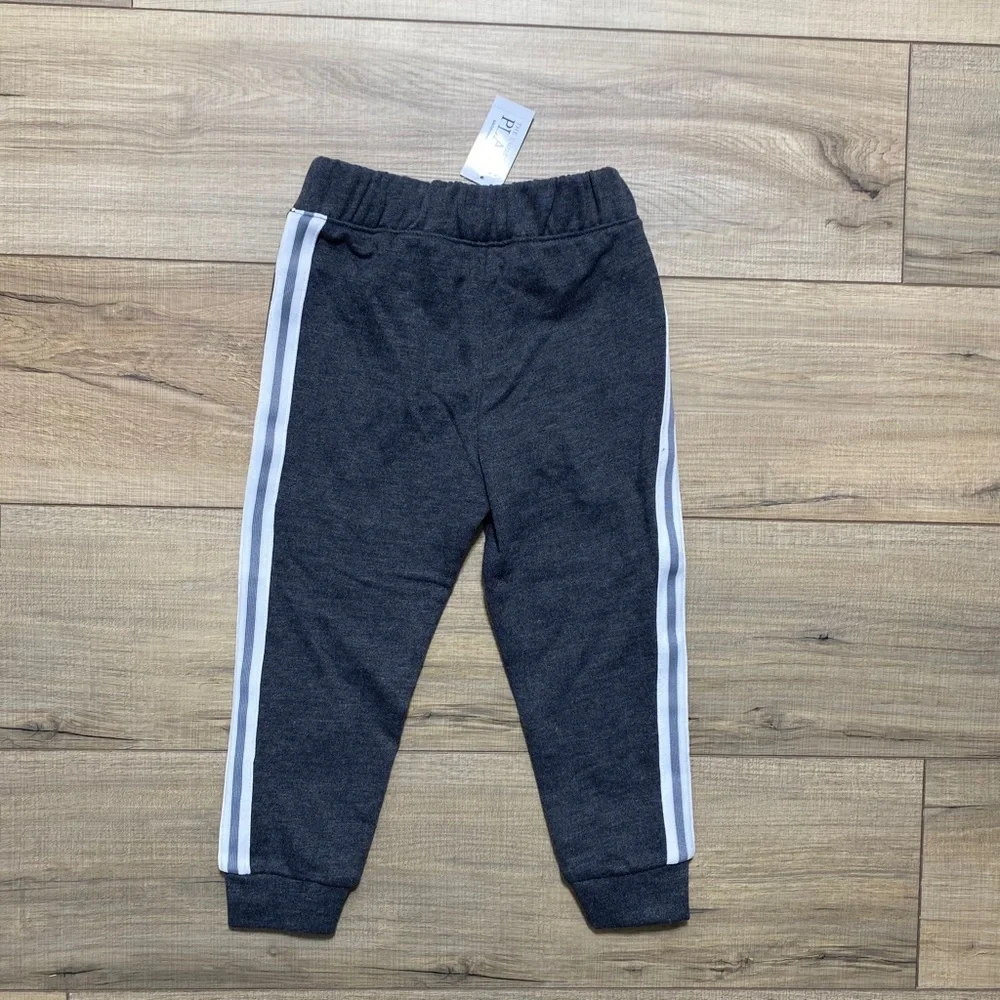 The Childrens Place Boys Sweatpants With White Trim On Legs‎ Size 3T Gray